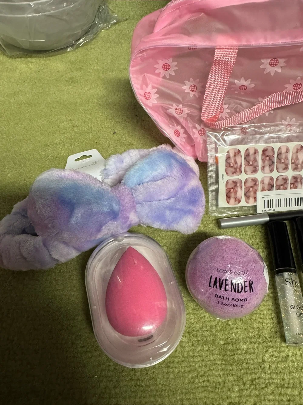 Pink Girls' Spa Gift Set with Makeup Accessories